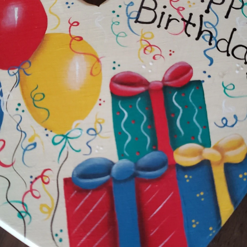 Heart-Shaped Red and Blue Birthday Party Decoration